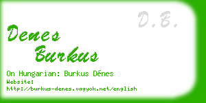 denes burkus business card